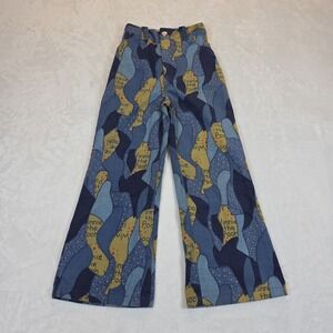 Vintage Kids Winnie The Pooh Pants Kids 6X Disney Sears 70's 80's Flare Leg